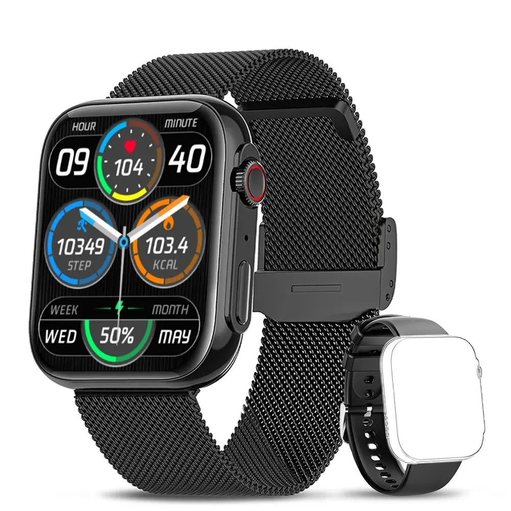 Montre connectée MEVADEN pour femmes, écran AMOLED 1,91", Bluetooth, appels, moniteur de santé, mode, pour Android et iOS H32
