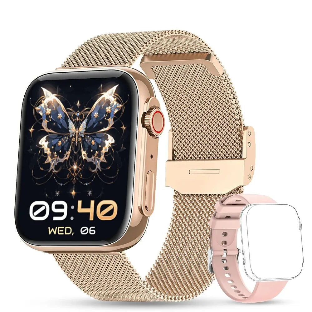 Montre connectée MEVADEN pour femmes, écran AMOLED 1,91", Bluetooth, appels, moniteur de santé, mode, pour Android et iOS H32